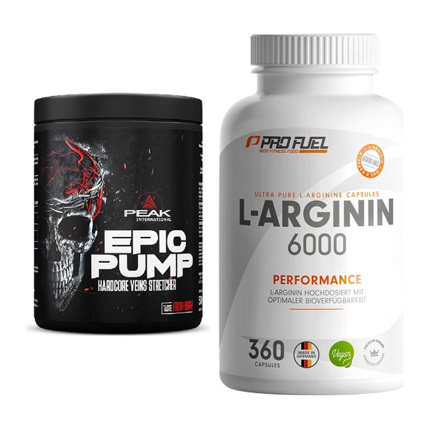 Trainings-Set: Peak EPIC Pump + ProFuel L-Arginin 6000 – alle enthaltenen Artikel