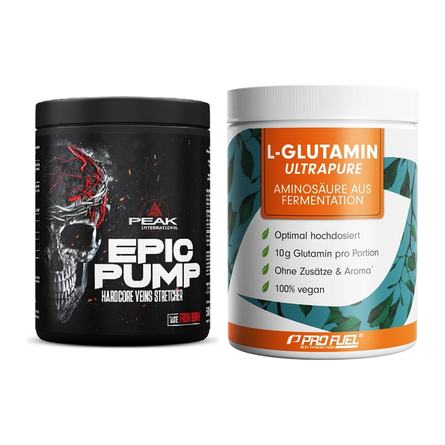 Trainings-Set: Peak EPIC Pump + ProFuel Glutamin Ultrapure – alle enthaltenen Artikel