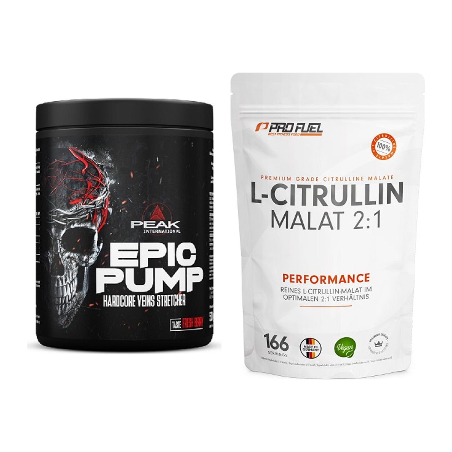 Trainings-Set: Peak EPIC Pump + ProFuel L-Citrullin Malat – alle enthaltenen Artikel