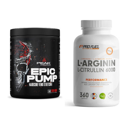 Trainings-Set: Peak EPIC Pump + ProFuel L-Arginin & L-Citrullin – alle enthaltenen Artikel