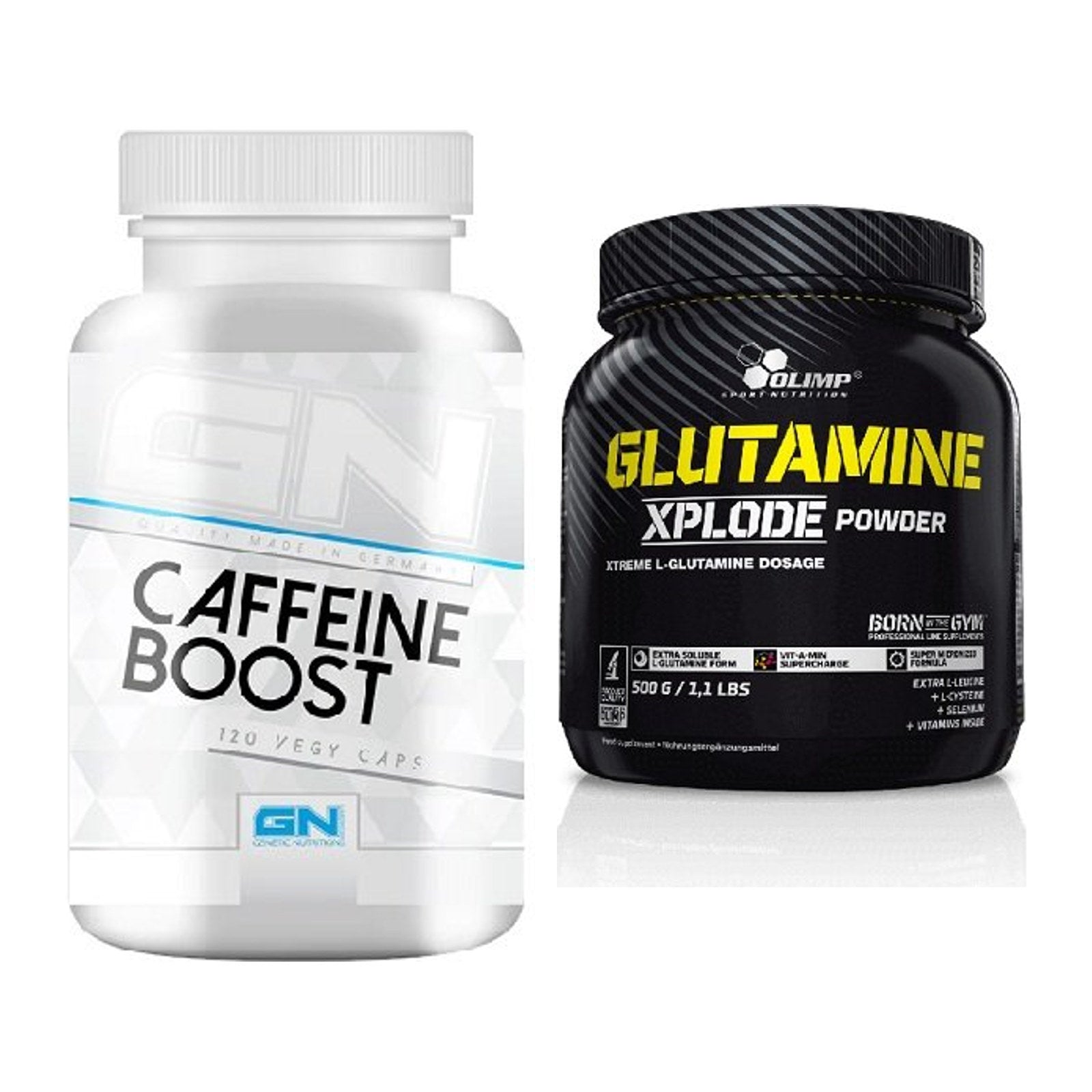 Trainings-Set: GN Caffein Boost + Olimp L-Glutamine Xplode 500g – alle enthaltenen Artikel
