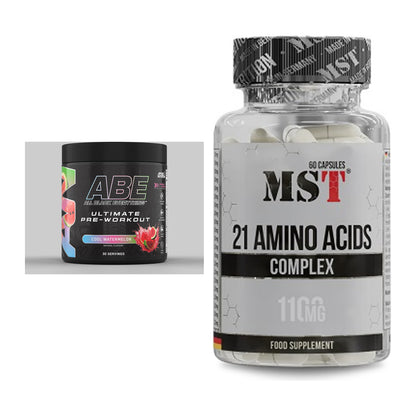 Trainings-Set: Applied Nutrition A.B.E Ultimate + MST 21 Amino Acids – alle enthaltenen Artikel