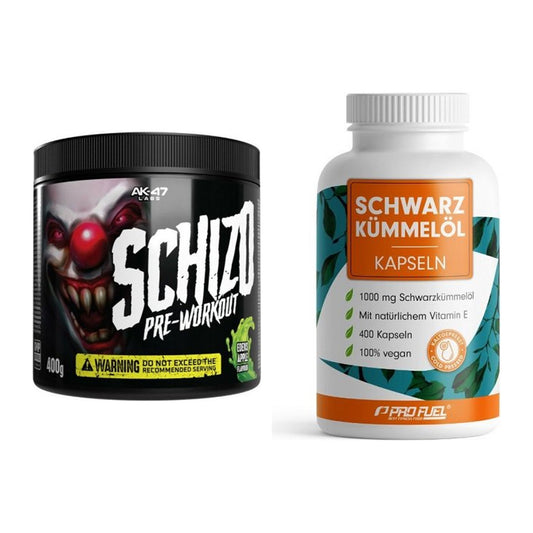 Trainings-Set: AK47 Labs Schizo Pre-Workout + ProFuel Schwarzkümmelöl – alle enthaltenen Artikel