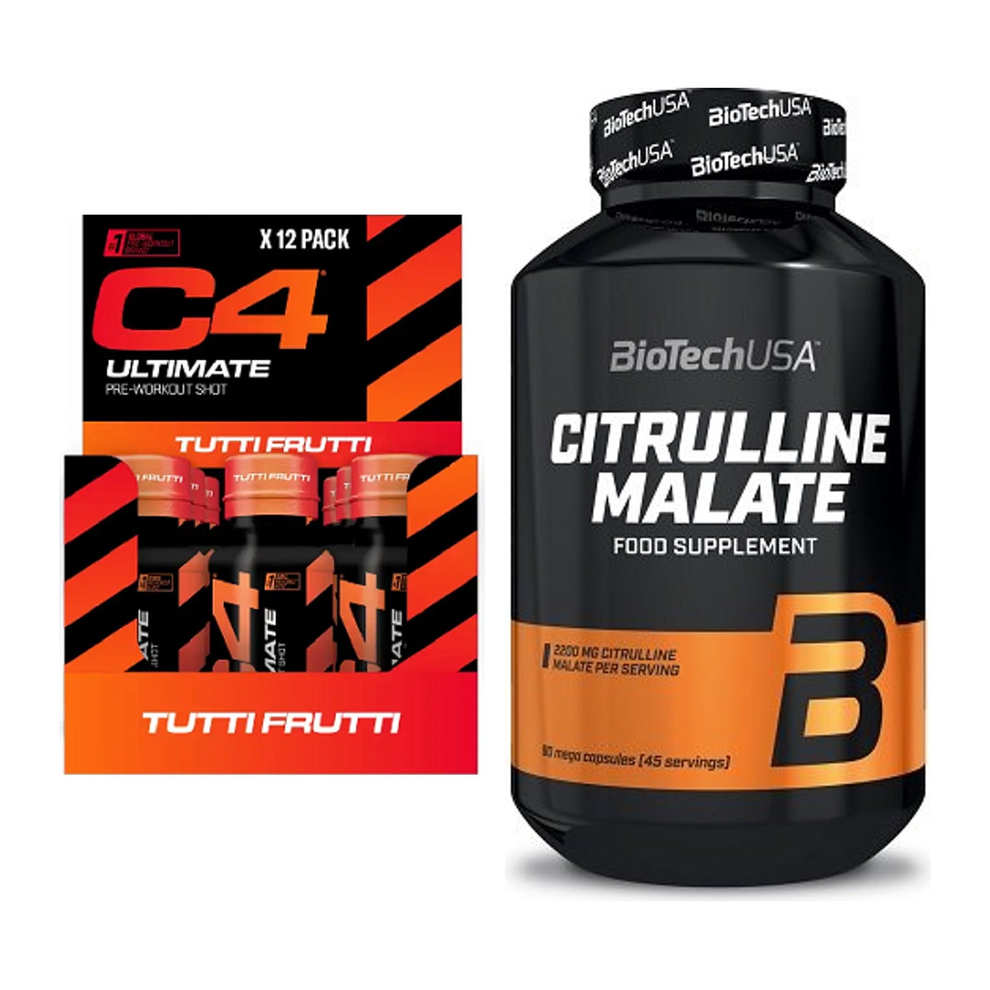 Trainings-Set: Cellucor C4 Ultimate + BioTech Citrulline Malate – alle enthaltenen Artikel