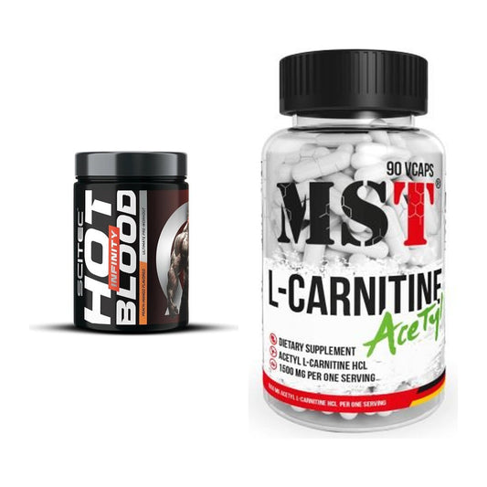 Trainings-Set: Scitec Hot Blood INFINITY + MST L-Carnitine Acetyle – alle enthaltenen Artikel