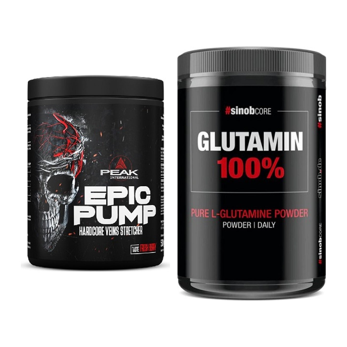Trainings-Set: Peak EPIC Pump + Sinob Core L-Glutamin – alle enthaltenen Artikel