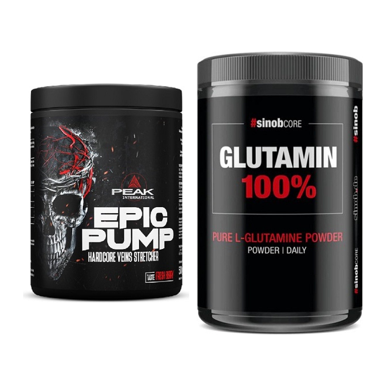 Trainings-Set: Peak EPIC Pump + Sinob Core L-Glutamin – alle enthaltenen Artikel