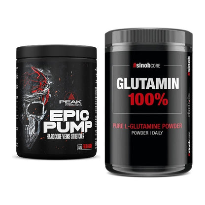 Trainings-Set: Peak EPIC Pump + Sinob Core L-Glutamin – alle enthaltenen Artikel