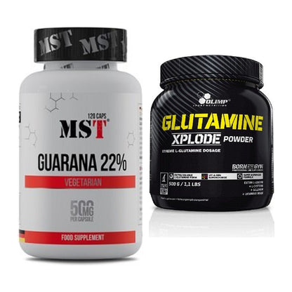 Trainings-Set: MST Guarana 22% + Olimp L-Glutamine Xplode 500g – alle enthaltenen Artikel
