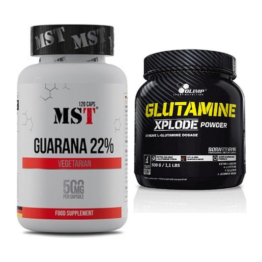 Trainings-Set: MST Guarana 22% + Olimp L-Glutamine Xplode 500g – alle enthaltenen Artikel