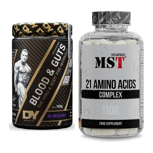 Trainings-Set: DY Nutrition Blood&Guts + MST 21 Amino Acids – alle enthaltenen Artikel
