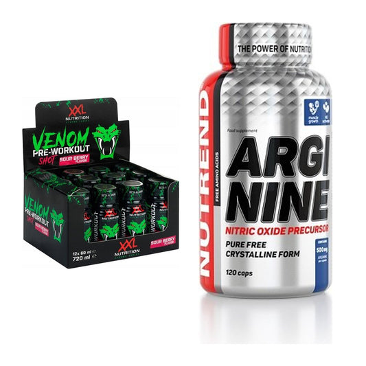 Trainings-Set: XXL Nutrition Venom Shot + Nutrend Arginine – alle enthaltenen Artikel