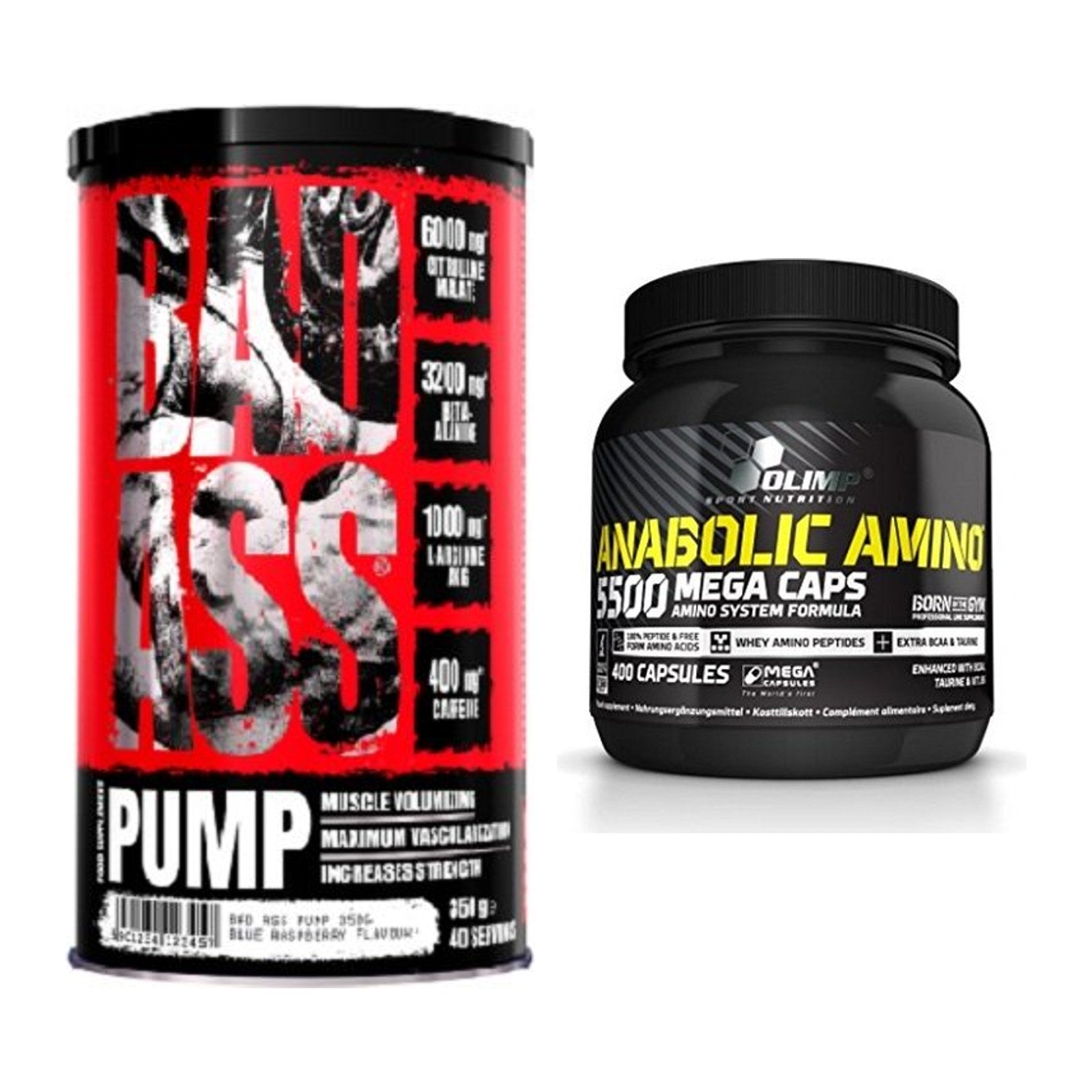 Trainings-Set: BAD ASS Pump + Olimp Anabolic Amino 5500 Mega – alle enthaltenen Artikel