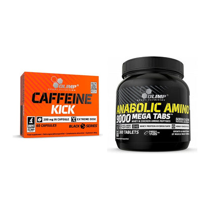 Trainings-Set: Olimp Caffeine Kick + Olimp Anabolic Amino 9000 Mega – alle enthaltenen Artikel
