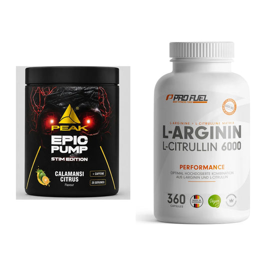 Trainings-Set: Peak Epic Pump Stim + ProFuel L-Arginin – alle enthaltenen Artikel