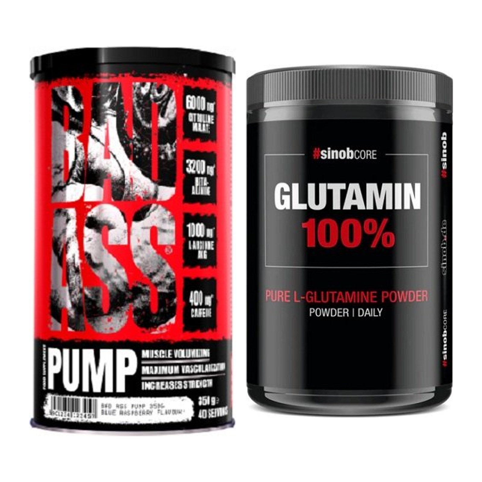 Trainings-Set: BAD ASS Pump + Sinob Core L-Glutamin – alle enthaltenen Artikel