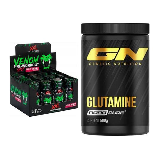 Trainings-Set: XXL Nutrition Venom Shot + GN Nano Pure Glutamine – alle enthaltenen Artikel