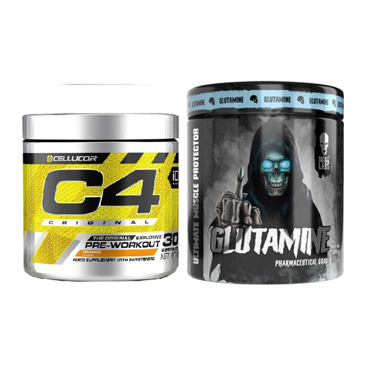 Trainings-Set: Cellucor C4 Original 30Serv. + Skull Labs Glutamine – alle enthaltenen Artikel
