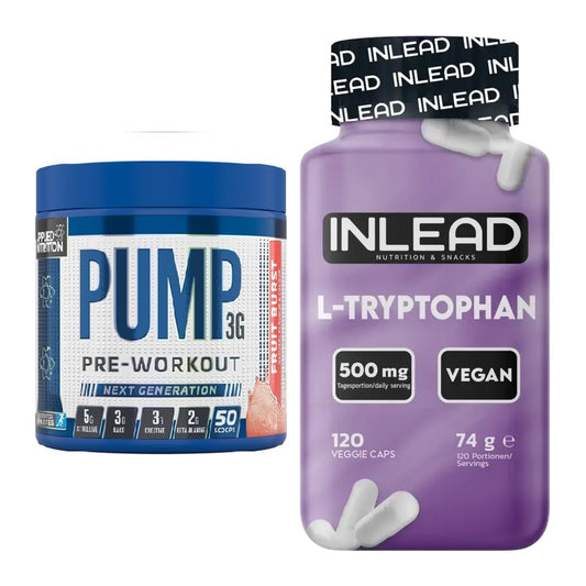 Trainings-Set: Applied Nutrition Pump + INLEAD L-Tryptophan 500mg – alle enthaltenen Artikel