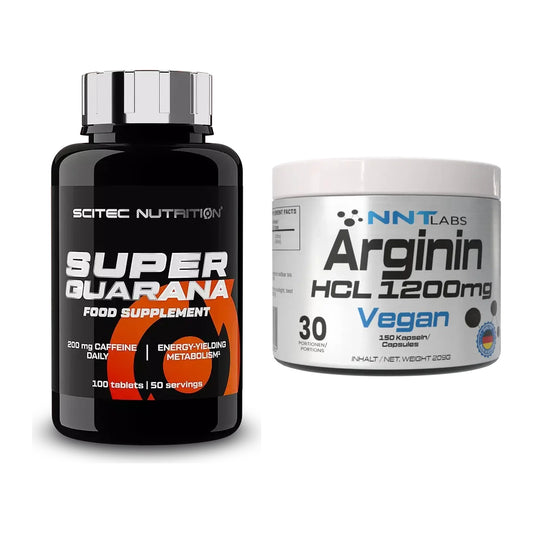 Trainings-Set: Scitec Super Guarana 100 + NNT Arginin HCL 1200 mg – alle enthaltenen Artikel