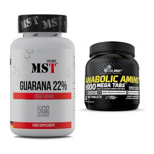 Trainings-Set: MST Guarana 22% + Olimp Anabolic Amino 9000 Mega – alle enthaltenen Artikel