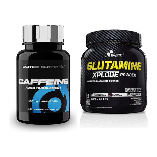 Trainings-Set: Scitec Caffeine + Olimp L-Glutamine Xplode 500g – alle enthaltenen Artikel