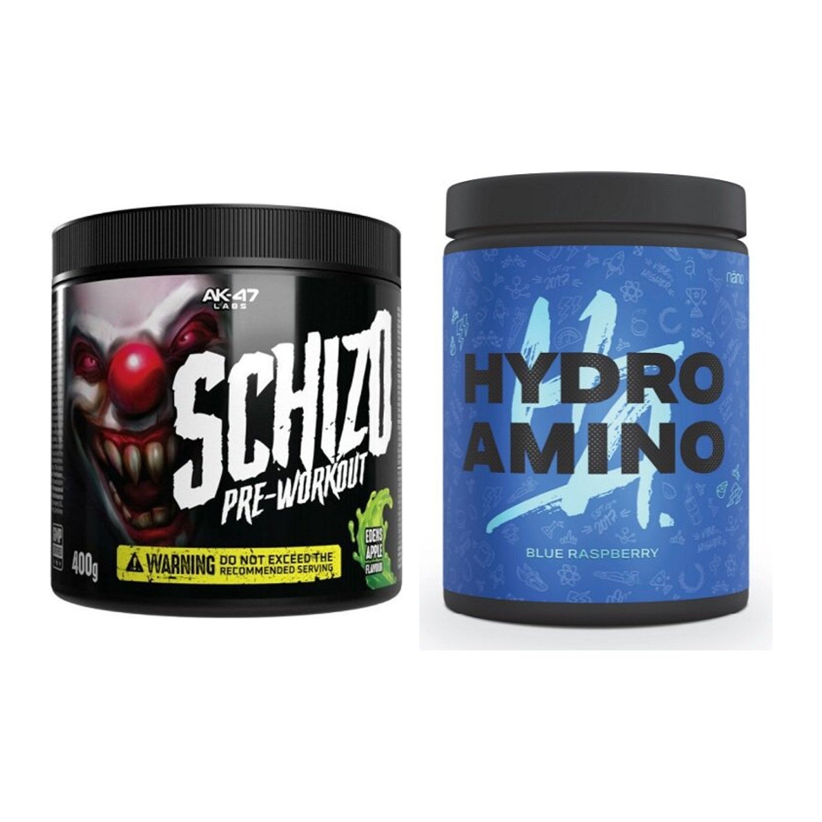 Trainings-Set: AK47 Labs Schizo Pre-Workout + Nanosupps Hydro Amino – alle enthaltenen Artikel
