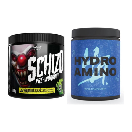 Trainings-Set: AK47 Labs Schizo Pre-Workout + Nanosupps Hydro Amino – alle enthaltenen Artikel