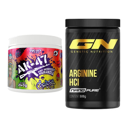 Trainings-Set: AK47 Labs Pre-Workout + GN Arginine HCL Nano Pure – alle enthaltenen Artikel