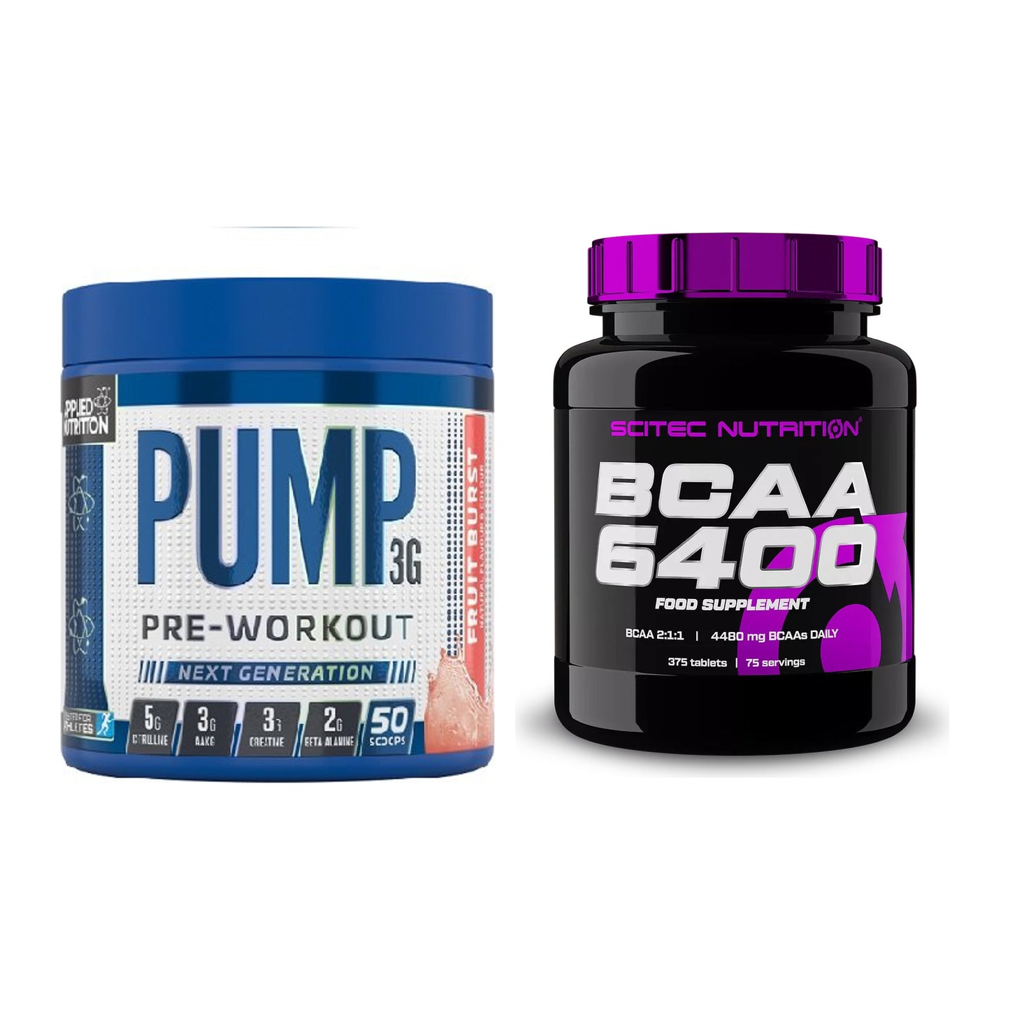 Trainings-Set: Applied Nutrition Pump + Scitec BCAA 6400 – alle enthaltenen Artikel