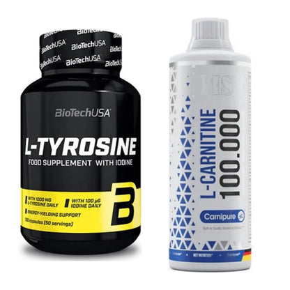 Trainings-Set: BioTech Tyrosine + MST L-Carnitine Carnipure 100 000 – alle enthaltenen Artikel