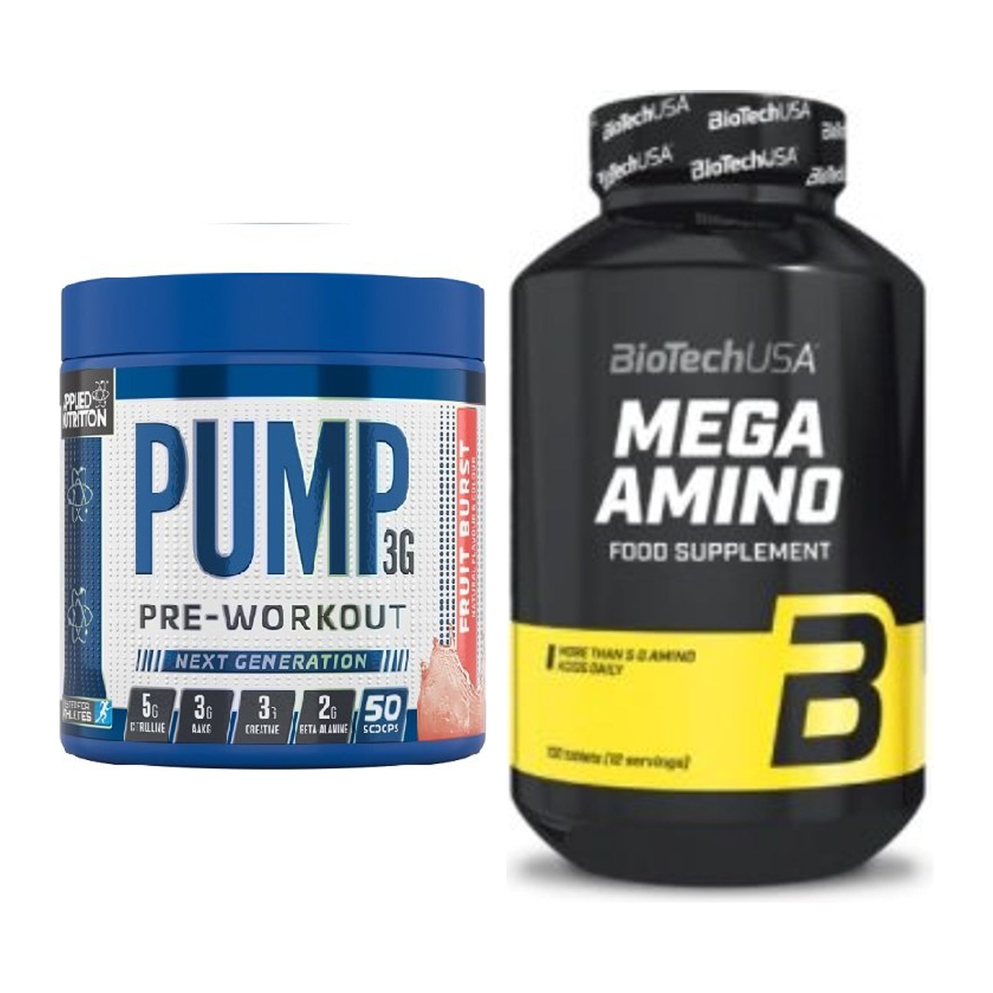 Trainings-Set: Applied Nutrition Pump + BioTech Mega Amino – alle enthaltenen Artikel