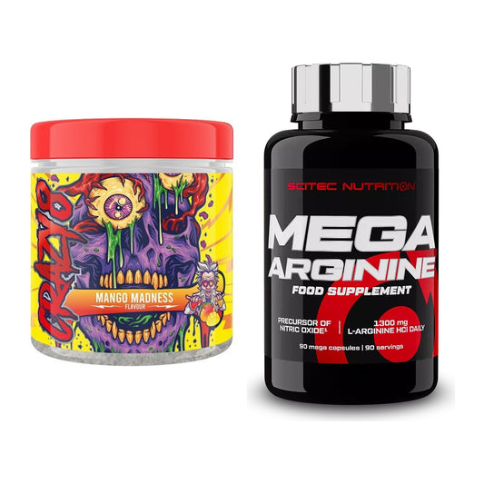 Trainings-Set: Swedish Supplements Crazy 8 + Scitec Mega Arginine – alle enthaltenen Artikel