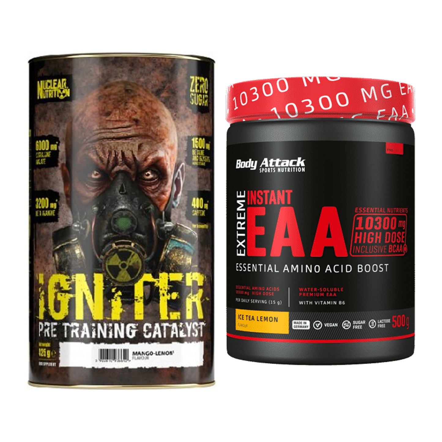 Trainings-Set: Nuclear Nutrition IGNITER + Body Attack Extreme – alle enthaltenen Artikel