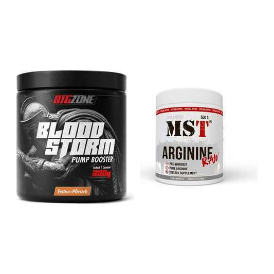 Trainings-Set: Big Zone Bloodstorm 2.0 + MST Arginine RAW – alle enthaltenen Artikel
