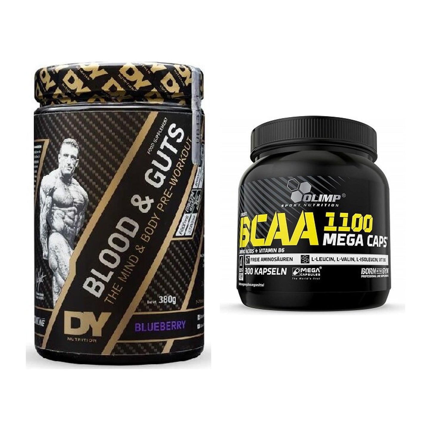 Trainings-Set: DY Nutrition Blood&Guts + Olimp BCAA Mega Caps – alle enthaltenen Artikel