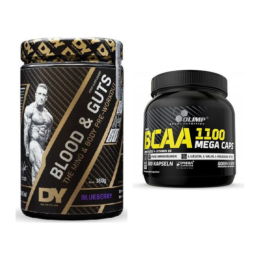 Trainings-Set: DY Nutrition Blood&Guts + Olimp BCAA Mega Caps – alle enthaltenen Artikel