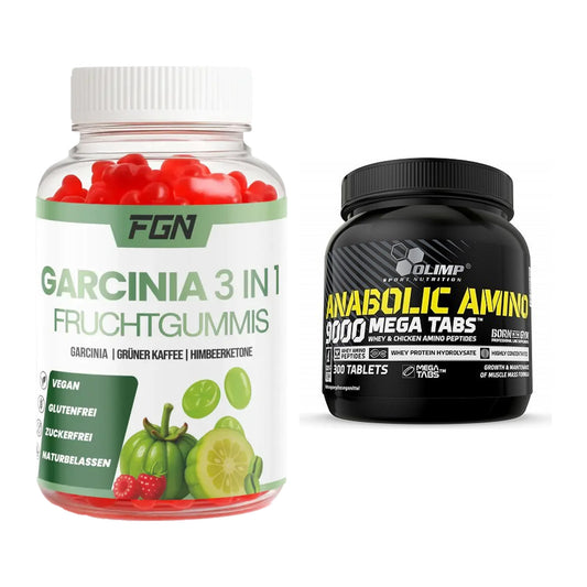 Zestaw treningowy: FGN Garcinia 60 + Olimp Anabolic Amino 9000 - wszystkie elementy w zestawie