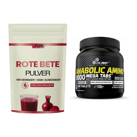 Trainings-Set: FGN Rote Beete Pulver + Olimp Anabolic Amino 9000 Mega – alle enthaltenen Artikel