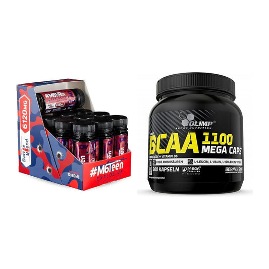 Trainings-Set: DY Nutrition M6Teen Prewokrout + Olimp BCAA Mega Caps – alle enthaltenen Artikel