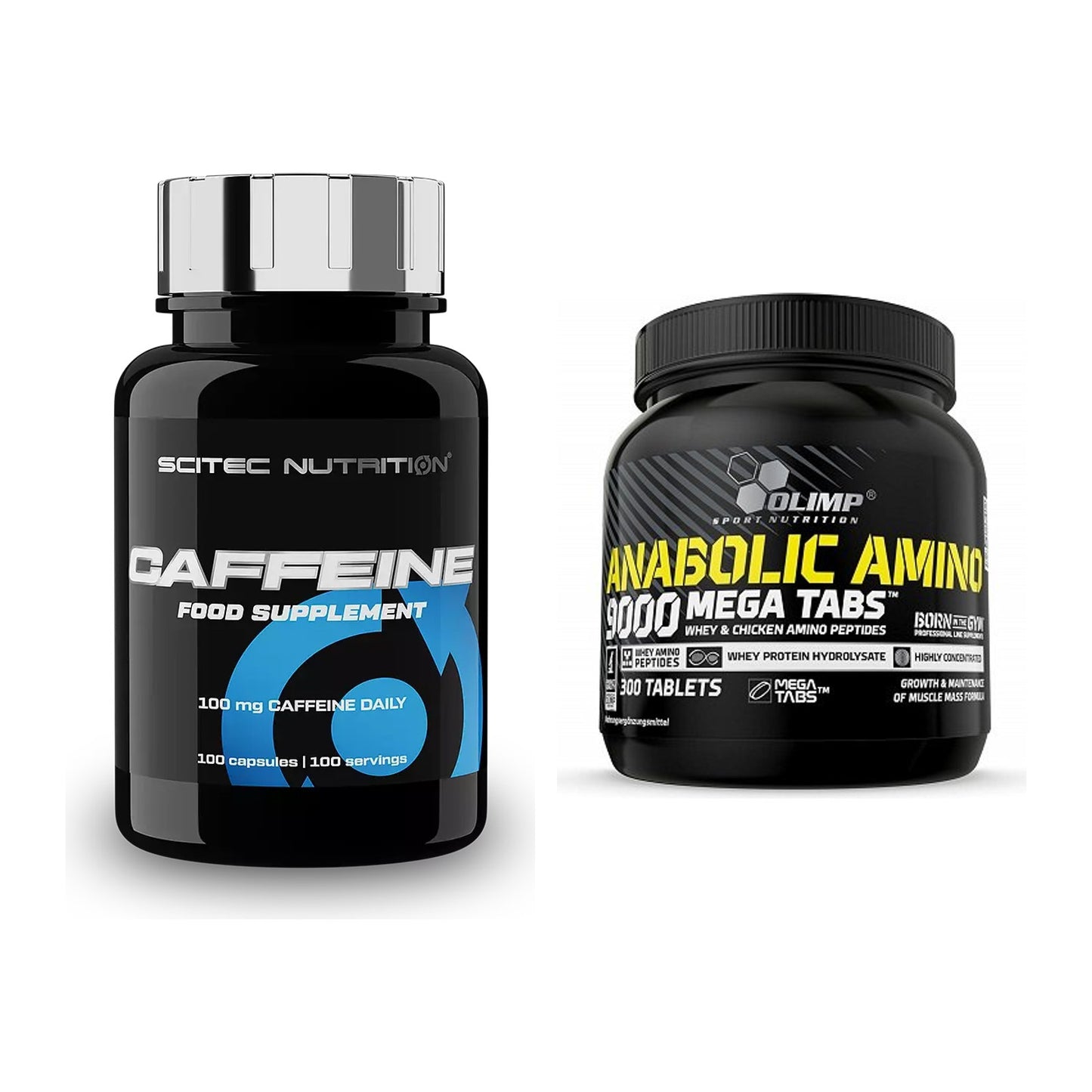 Trainings-Set: Scitec Caffeine + Olimp Anabolic Amino 9000 Mega – alle enthaltenen Artikel