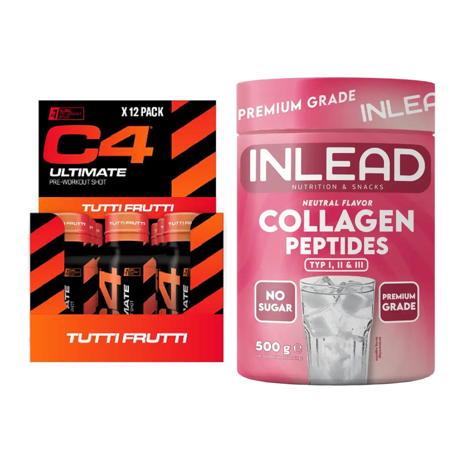 Trainings-Set: Cellucor C4 Ultimate + INLEAD Collagen Peptides – alle enthaltenen Artikel