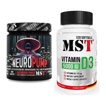 Trainings-Set: MST NeuroPump + MST Vitamin D3 5000IU 120 Softgels – alle enthaltenen Artikel