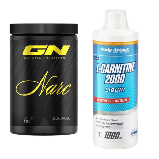 Træningssæt: GN Narc + Body Attack L-Carnitine Liquid - alle varer inkluderet