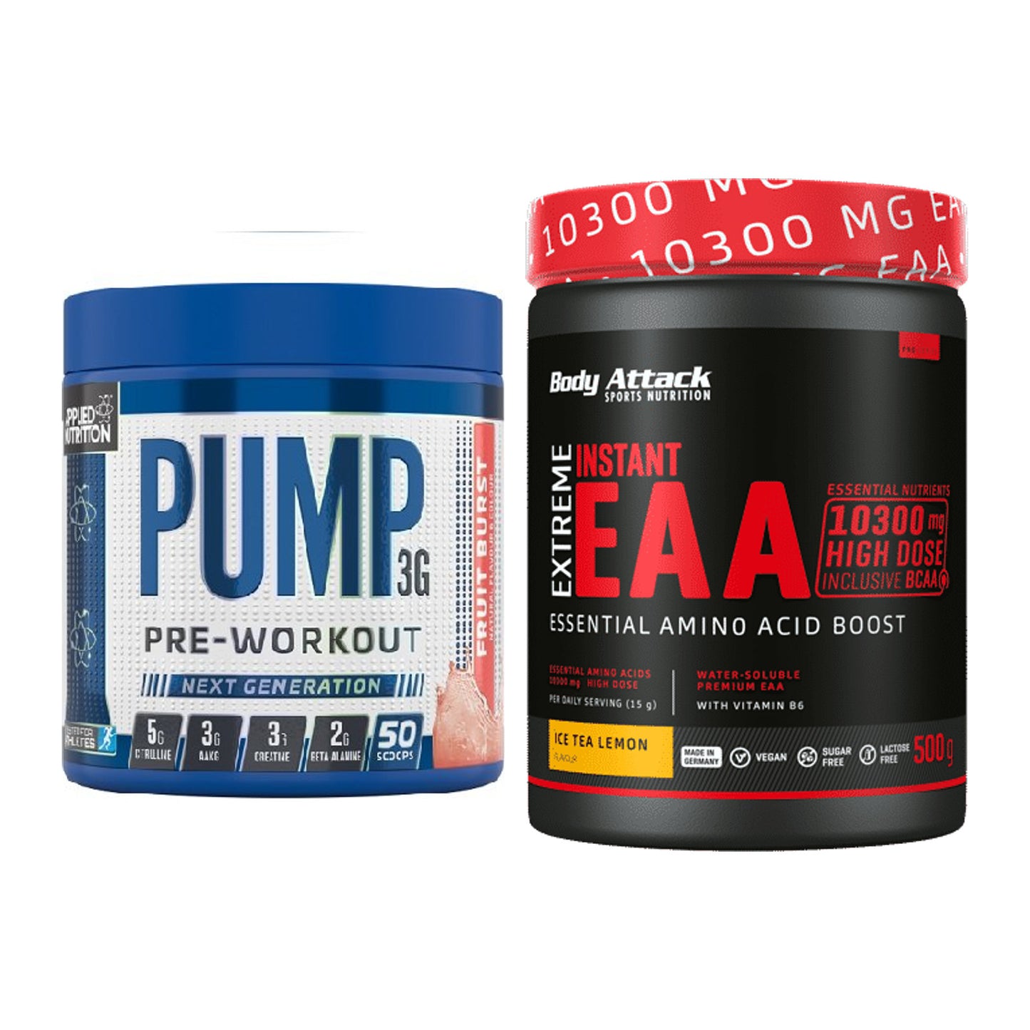 Trainings-Set: Applied Nutrition Pump + Body Attack Extreme – alle enthaltenen Artikel