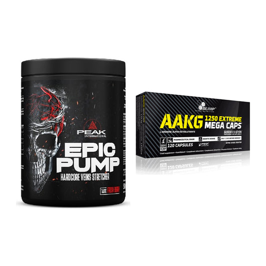 Trainings-Set: Peak EPIC Pump + Olimp AAKG Extreme Mega Caps – alle enthaltenen Artikel