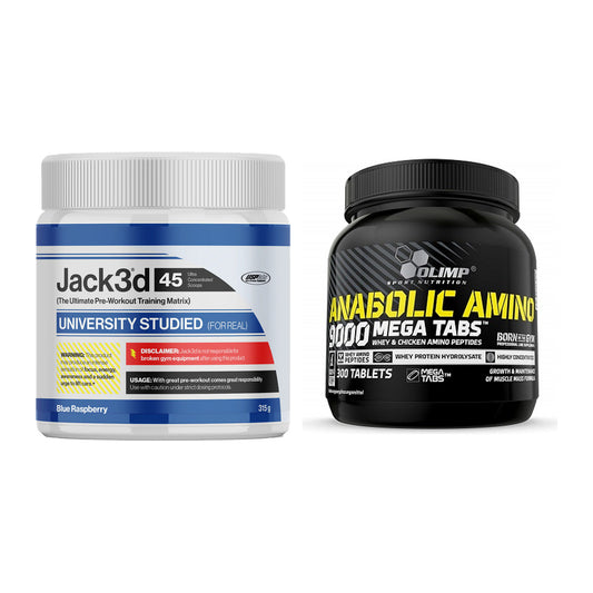 Trainings-Set: USP Labs Jack3d 45 Serv. + Olimp Anabolic Amino 9000 – alle enthaltenen Artikel