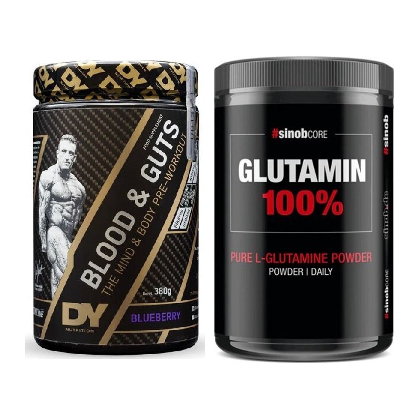 Trainings-Set: DY Nutrition Blood&Guts + Sinob Core L-Glutamin – alle enthaltenen Artikel