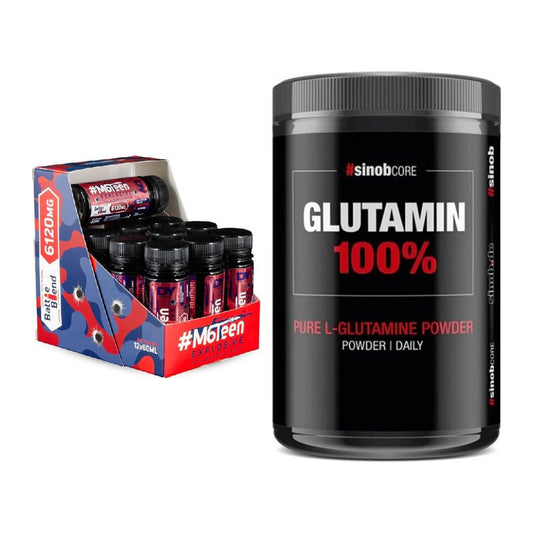 Trainings-Set: DY Nutrition M6Teen Prewokrout + Sinob Core L-Glutamin – alle enthaltenen Artikel