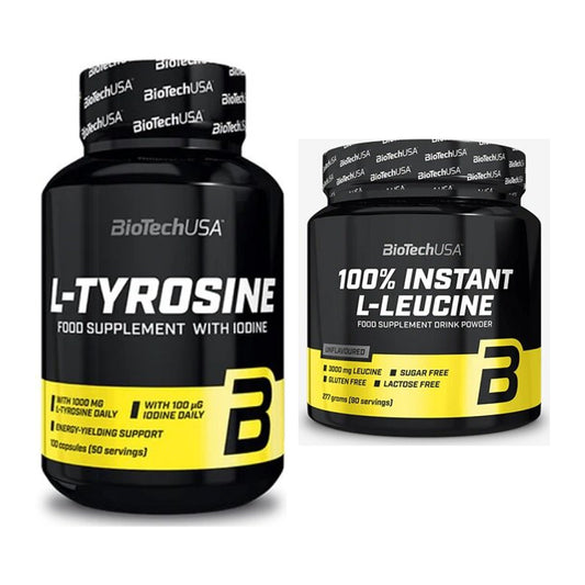 Trainings-Set: BioTech Tyrosine + BioTech 100% Instant L-Leucine – alle enthaltenen Artikel
